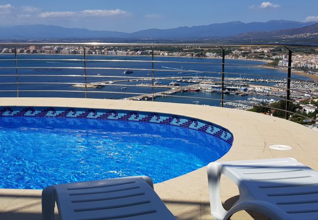 Villa à Rosas / Roses - LA CASUCA TRES BELLE VILLA CASUCA 4ch,magnifique vue mer,PISCINE,WIFI,PARKING Villa à Rosas / Roses - LA CASUCA TRES BELLE VILLA CASUCA 4ch,magnifique vue mer,PISCINE,WIFI,PARKING